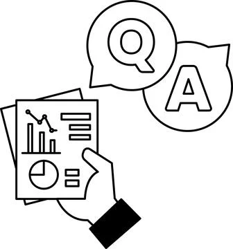 A hand holding a piece of paper with a graph on it Stock Illustration