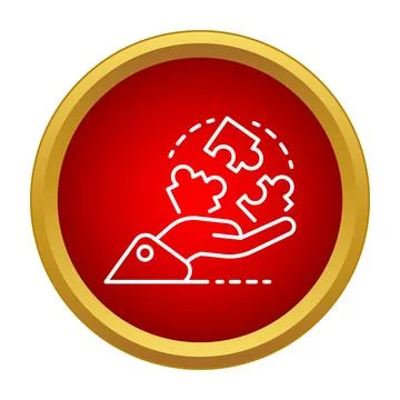 Hand holding pieces for problem solving and integration イラスト素材