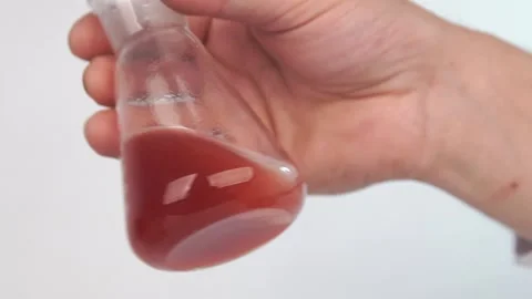 A hand holding a plastic cup Video stock 131948789