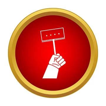 Hand holding protest placard symbolizing activism and freedom Stock Illustration