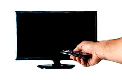 Hand holding a remote contro Stock Photos
