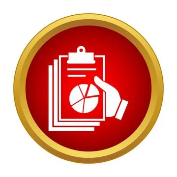 Hand holding report with pie chart icon Stock Illustration