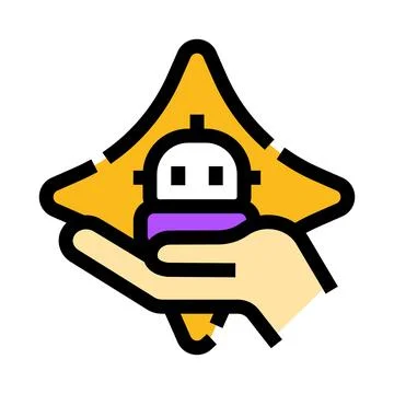 Hand holding robot assistant receiving support concept イラスト素材