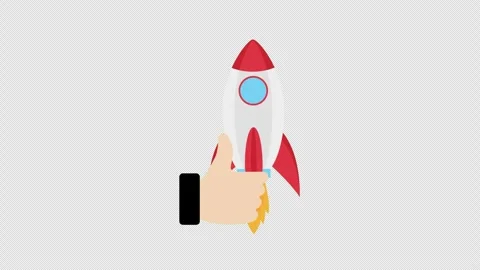 Hand Holding Rocket Symbolizing Startup Launch Business Growth and Innovation Stock Footage 339781502