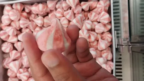 Hand Holding Salted Egg Dumpling Close-Up Stock Footage 319523290