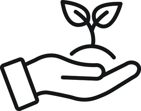 Hand Holding Sapling 库存插图