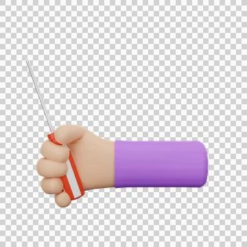 Hand holding screwdriver tool Stock Illustration