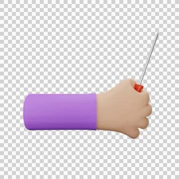 Hand holding screwdriver tool Stock Illustration