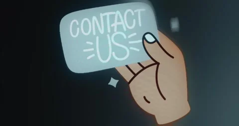 Hand holding a sign with text CONTACT US Stock Footage 313863314
