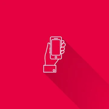 Hand holding smartphone Stock-Illustration