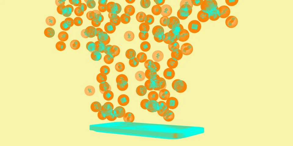 Hand Holding Smartphone Illustrazione stock