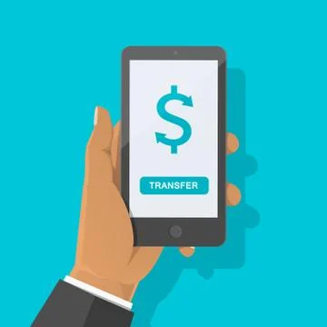 Hand holding smartphone Illustrazione stock