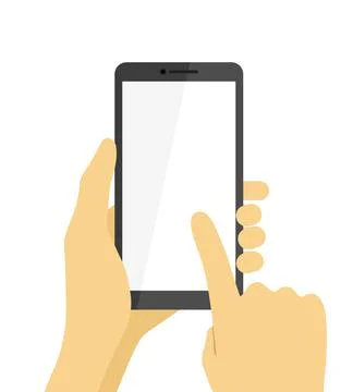 Hand holding smartphone Illustrazione stock