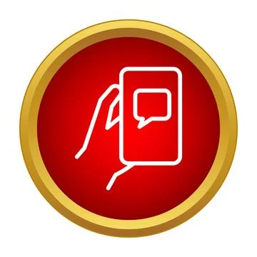 Hand holding smartphone sending message icon design Stock Illustration