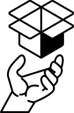 Hand holding a stack of blocks Stock Illustration