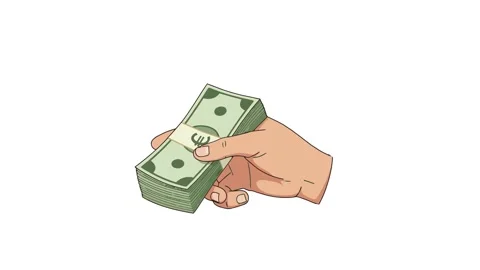 Hand holding stack of euro banknotes on a clean white background Vídeos de archivo 330887617