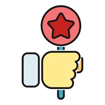 Hand holding star rating feedback icon Stock Illustration