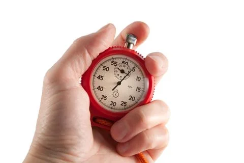 Hand holding stopwatch Stock Photos