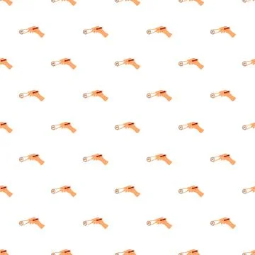 Hand holding sushi with chopsticks pattern 스톡 일러스트