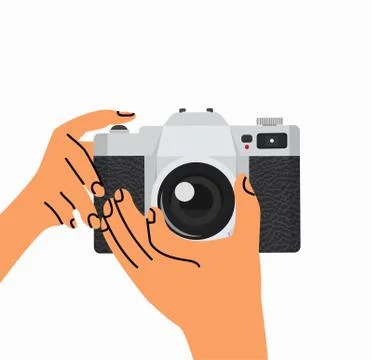 Hand Holding Taking with Camera Ilustración de archivo