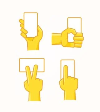 Hand holding, tapping, pressing screen of  modern smartphone.  comic style ve Иллюстрация