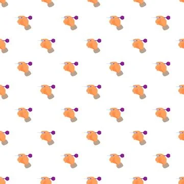 Hand holding throwing dart pattern background Stock Illustration