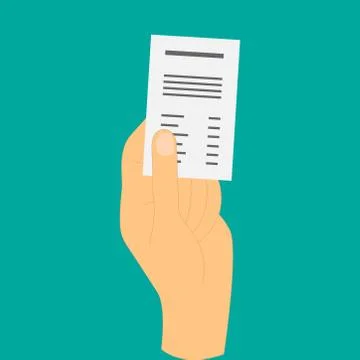 Hand holding a ticket Stock Illustration