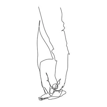 Hand holding together gesture. Single continuous line hand gesture graphic ic Stock Illustration