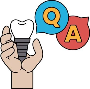 A hand holding a toothbrush with a question mark above it Stock Illustration