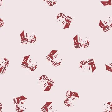 Hand holding torch progress glyph seamless pattern Stock Illustration