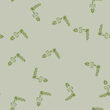 Hand holding torch progress glyph vector seamless pattern 스톡 일러스트