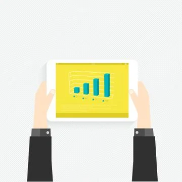 Hand holding a touchpad pc (tablet) Stock-Illustration