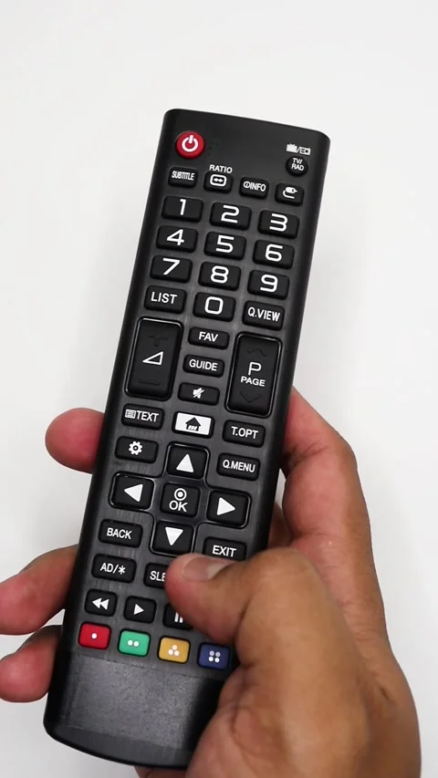 Hand Holding TV Remote Control. Video stock 289434718