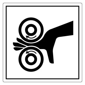 Hand Holding Two Circular Objects with Arrows Ilustração Stock