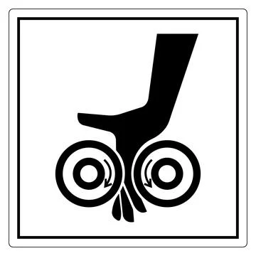 Hand Holding Two Circular Objects with Arrows Indicating Movement Direction Stock Illustration