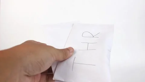 Hand holding two THR (holiday allowance) envelopes Video stock 328549394