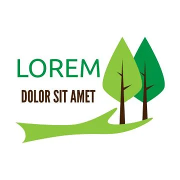 Hand holding two trees Stock Illustration