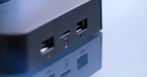 Hand holding USB air mouse to connect to device. Video stock 102040396