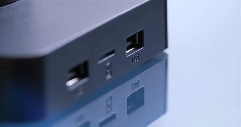 Hand holding USB flash to connect or disconnect to device. Stock Footage 102040582