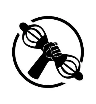 Hand holding varja Stock Illustration