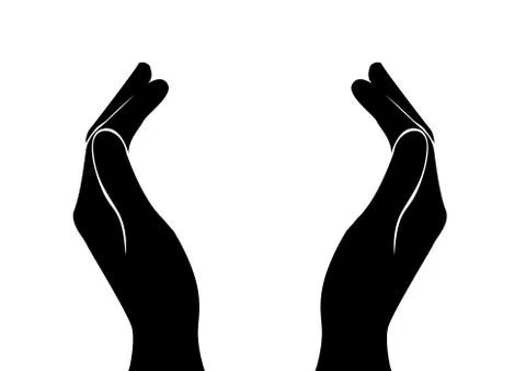 Hand holding vector Stock Illustration