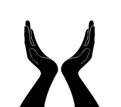 Hand holding vector , pray for Stock Illustration