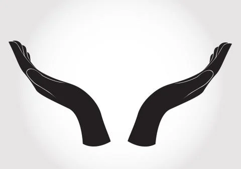 Hand holding vector , pray for Stock Illustration