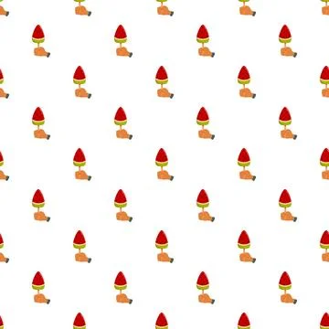 Hand holding watermelon popsicle repeating pattern background Illustrazione stock