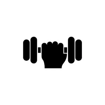 Hand holding weight Stock Illustration