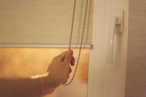 Hand holds the chain. Stock Photos