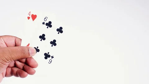 Hand Holds A Four And Six Stock Footage 248705649