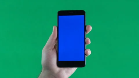 The hand holds the phone, vertically. Full HD Stock-Footage 86807515