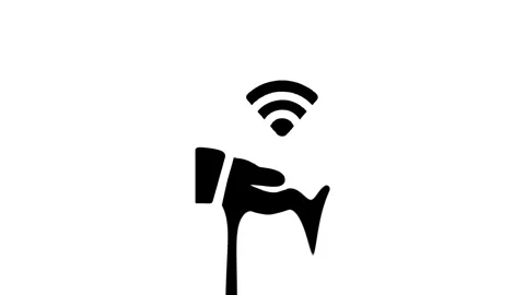 Hand holds wifi signal providing wireless access Video stock 327761663