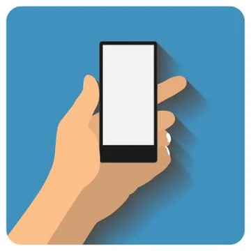 Hand holing smartphone Stock Illustration